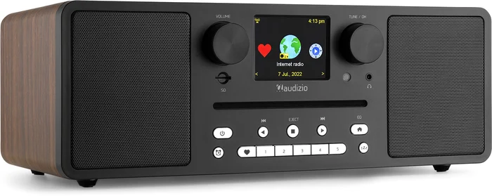 Audizio Naples Digitales Musiksystem CD/BT/DAB+/Internet Holz