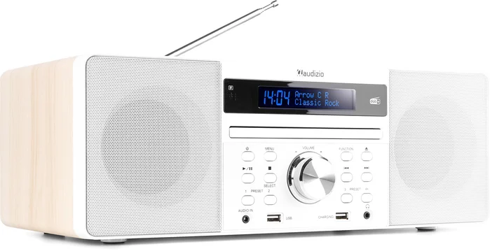 Audizio Prato All-in-One Musikanlage CD/DAB+ Weiß -B-Stock-