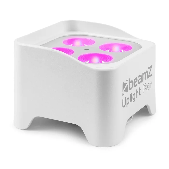 BeamZ BBP90W weiß – Akku Uplighting LED Scheinwerfer 4x4W RGB UV