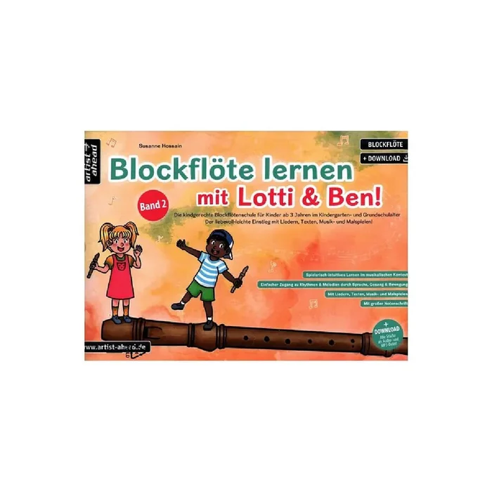 Blockflöte lernen mit Lotti & Ben! Band 2 (+Online Audio)