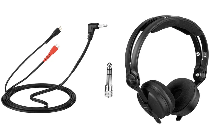 Bundle: HD 25 Kabel 1,5 m + Polsterset Velour – Schwarz