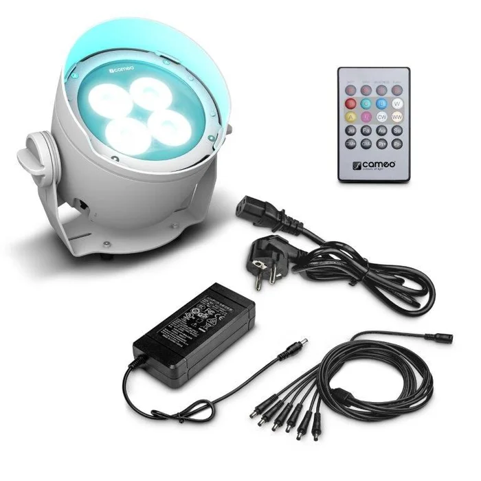 Cameo DROP B4 weiß Akkubetriebenes Outdoor Uplight inkl. Netzteil