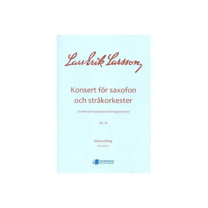 Concerto op.14 for alto saxophone and string orchestra