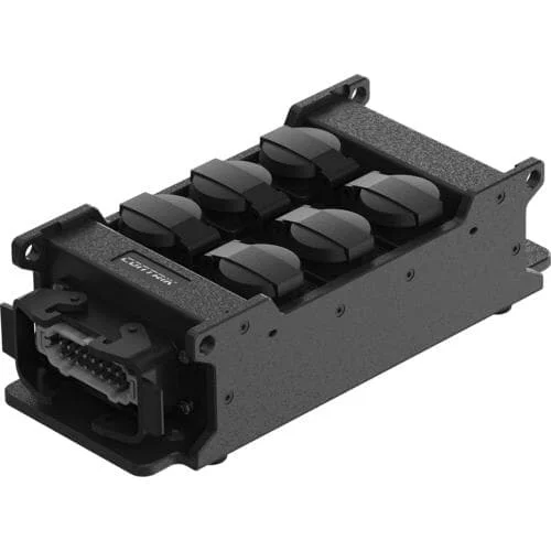 CONTRIK CPSM-H1-F6 – IN: 1x Harting E16, OUT: 6 x Schuko Typ F