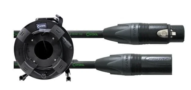 Cordial CRM 75 FM-BLACK-SD – 75,0 m CMK-ROAD 250, NEUTRIK XLR female schwarz / male schwarz