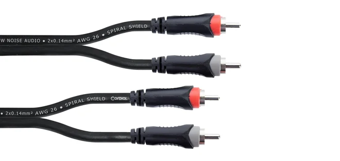 Cordial ELEMENTS 0,5m 2x RCA black – 2x RCA black – elements MIC 2 twin