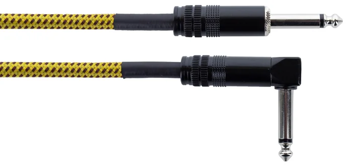 Cordial ELEMENTS EI 5 PP-TWEED-YE 5m Plug 6,3 mono black – Plug 6,3 mono black – elements INS