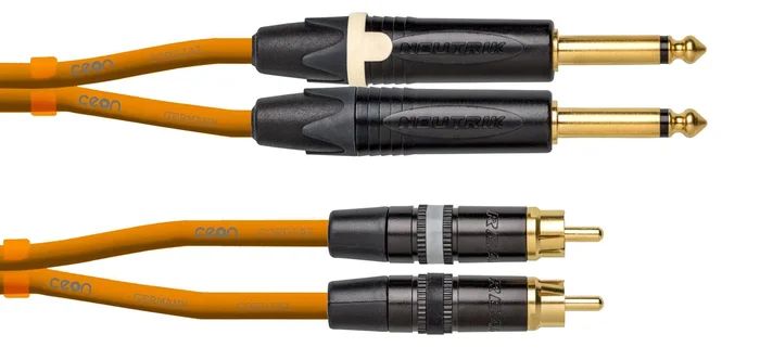 Cordial ENCORE CEON DJ PLUG-RCA 3 O, 3,0 m, REAN 2 x Cinch gold / NEUTRIK 2x Klinke 6,3