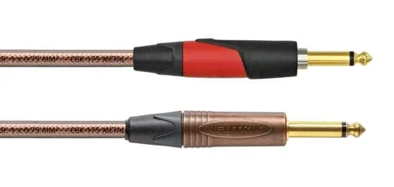 Cordial ENCORE CSI 9 PP-METAL-SILENT – 9,0 m, NEUTRIK Klinke 6,3 mm mono SILENT rot gold / Klinke 6,3 mm mono
