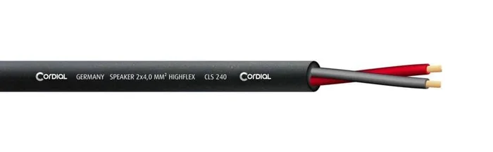 Cordial HIGHFLEX CLS240 BLACK Lautsprecherkabel – Laufmeterpreis, 100m Rolle