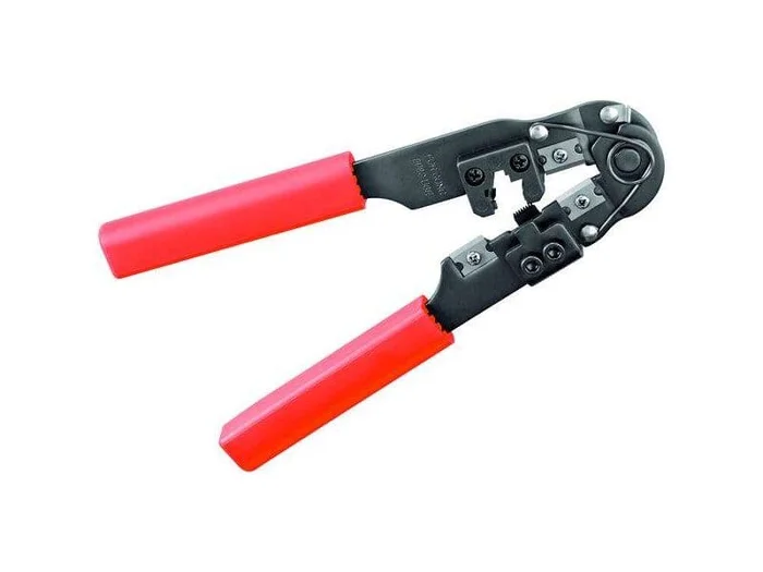 Crimpzange für Modularstecker, inkl. Kabelschneider und Abisolierer
