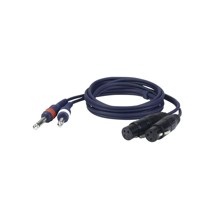 DAP – FL43 – 2 unbal. 6,3-mm-Klinkenstecker mono L/R auf 2 XLR-Buchse (female/weiblich) 3-pol 1,5 m