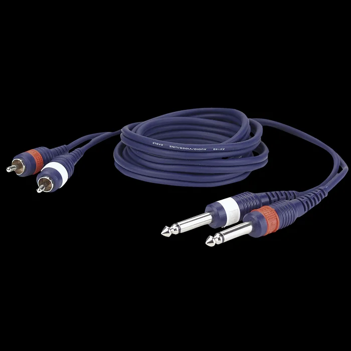 DAP FL23 – 2 RCA male L/R to 2 mono Jack L/R 1,5 m