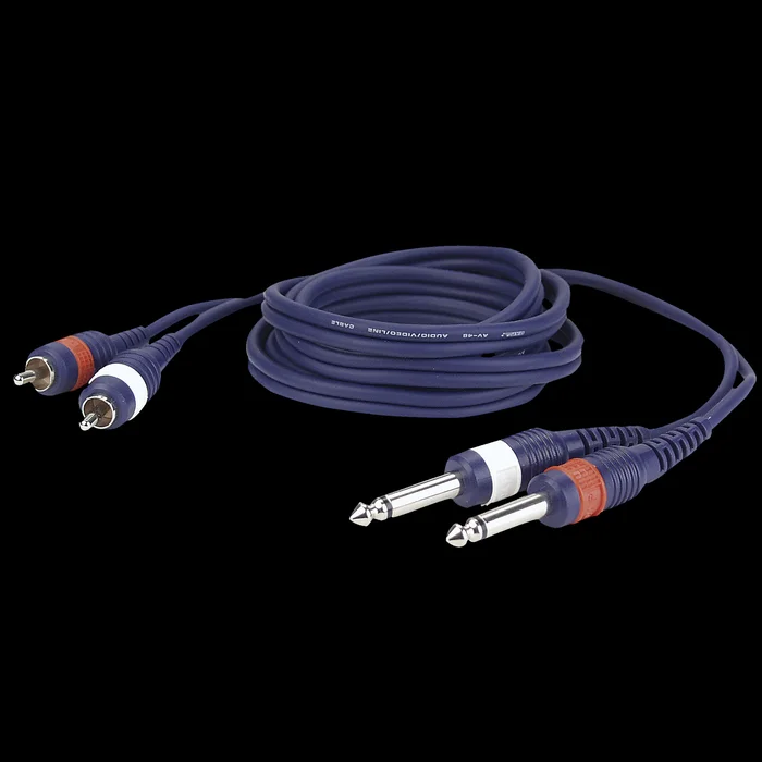 DAP FL23 – 2 RCA male L/R to 2 mono Jack L/R 3 m