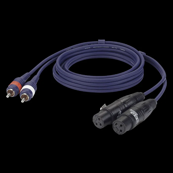 DAP FL25 – 2 RCA male L/R to 2 XLR/F 3P 3 m