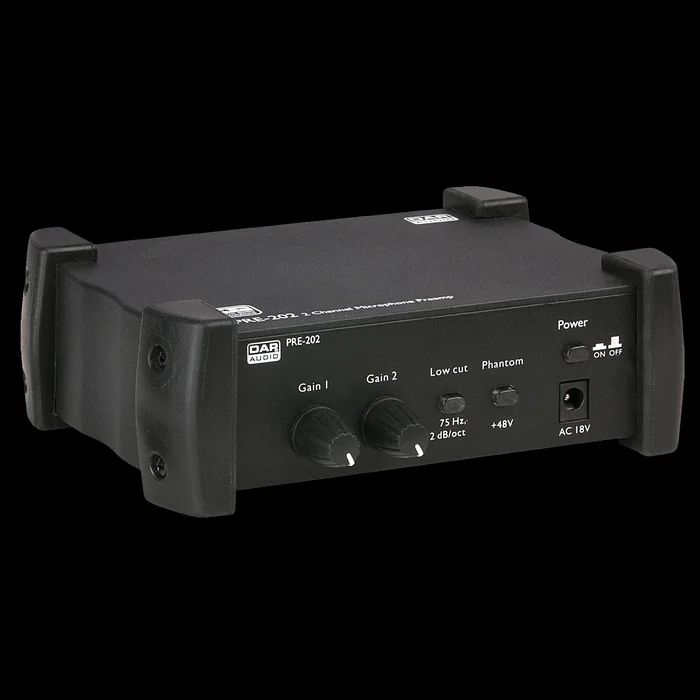 DAP PRE-202 2-Kanal-Klinken/XLR-Mikrofonvorverstärker