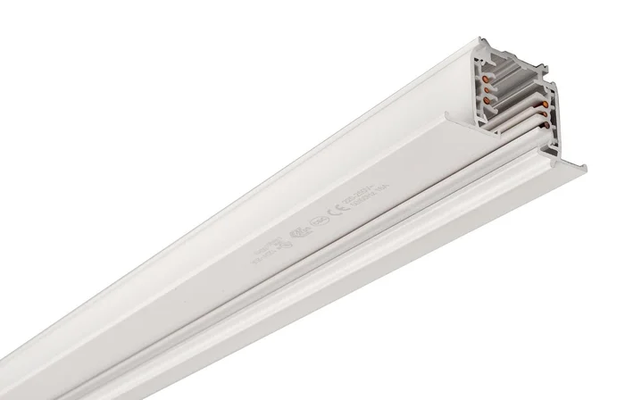 Deko-Light 3-Phasen Schienensystem – D Line DALI Einbaustromschiene mit Flügel 3m, weiß