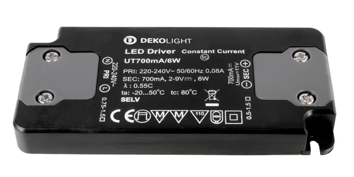 Deko-Light – Netzgerät (CC, DC) – FLAT, CC, UT700mA/6W