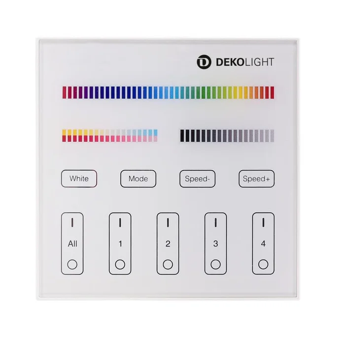 Deko-Light – Steuerung RF – RF-smart, Wandfernbedienung, weiß, 3V, 4 Zonen, Single/CCT/RGB/W