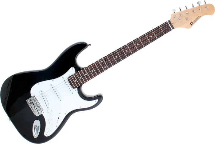 Dimavery ST-203 BK E-Gitarre schwarz Hochglanz