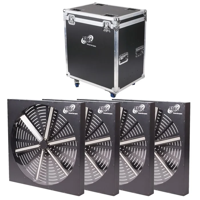 ETEC LED Fan 7070 RGB Ventilatoreffekt Set mit Flightcase