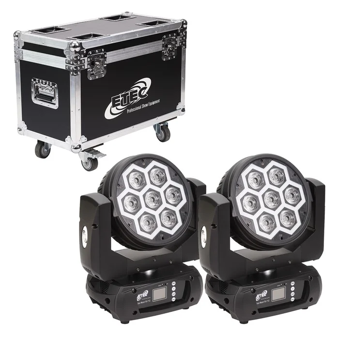 ETEC LED Moving Head Titan Wash FX-712 Set mit Flightcase