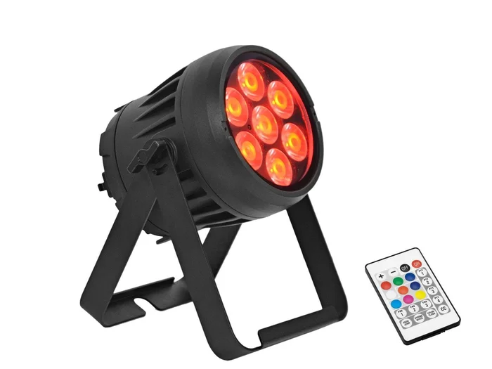 EUROLITE AKKU IP PAR 7 QCL CRMX MK2 – IP65-Akku-Scheinwerfer mit RGBW-LEDs