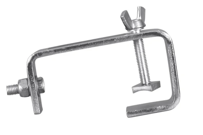 EUROLITE TH-51 Theaterhaken silber – Montagehaken für 50-mm-Rohr, Maximallast WLL 24 kg
