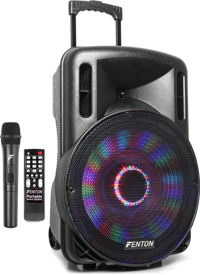 Fenton FT15LED Tragbares Soundsystem 15″ 800W