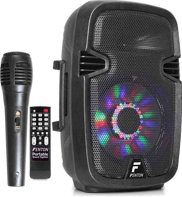 Fenton FT8LED Tragbares Soundsystem 8″ 300W