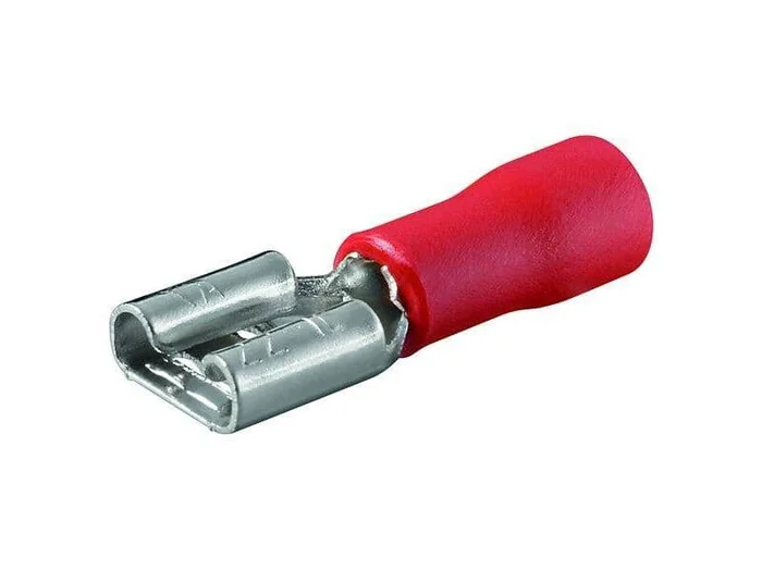 Flachsteckhülsen rot,