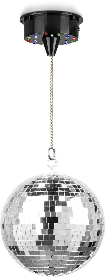 Fuzzix MB20ML Discoball 20cm mit Motor und LED-Licht