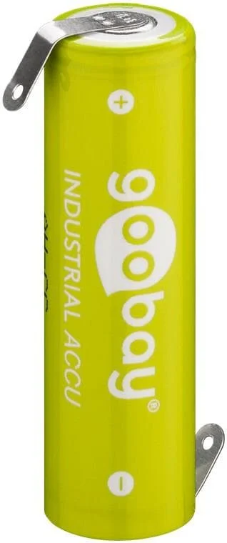 Goobay 1x AA (Mignon) Akku – 2100 mAh, Lötfahne (Z), LSD-NiMH Akku (Ready-to-Use), 1,2 V