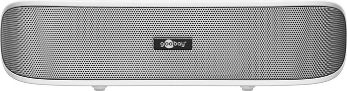Goobay SoundBar, Weiß – Stereo-Lautsprecher mit USB-Plug ’n Play und AUX-In