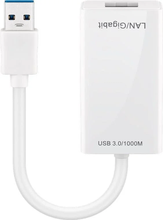 Goobay USB 3.0 Gigabit Ethernet Netzwerkkonverter, 0.1 m – zum Anschluss eines PC/MAC mit USB Anschl