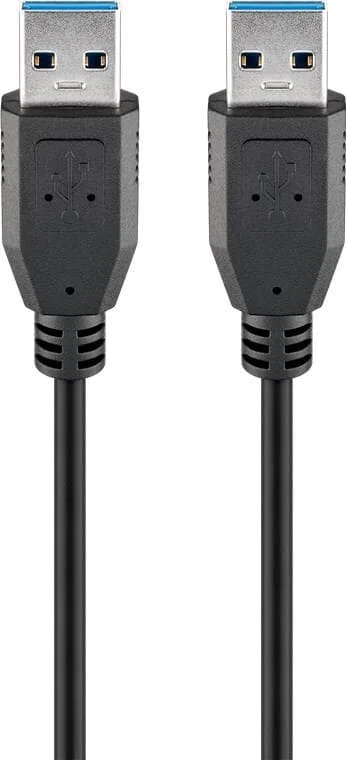 Goobay USB 3.0 SuperSpeed Kabel, Schwarz 3m