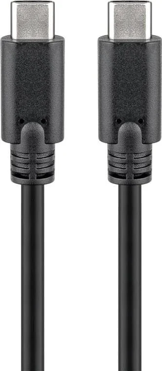 Goobay USB-C™ 3.1 Generation 1 Kabel, schwarz, 2 m – USB-C™-Stecker > USB-C™-Stecker