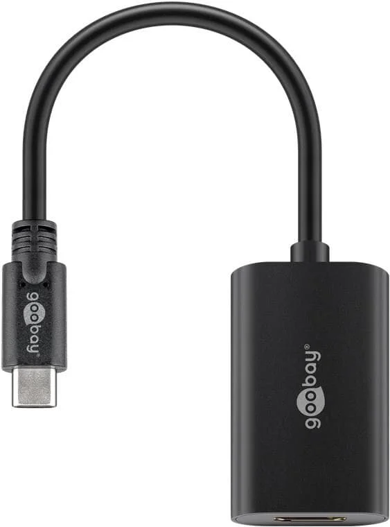 Goobay USB-C™-Adapter HDMI 4k60Hz, schwarz, 0.2 m – USB-C™-Stecker > HDMI™-Buchse (Typ A)