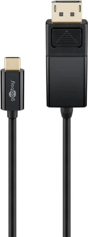 Goobay USB-C™- DisplayPort Adapterkabel 4k60Hz, 1,20 m, schwarz, 1.2 m – USB-C™-Stecker > DisplayPor
