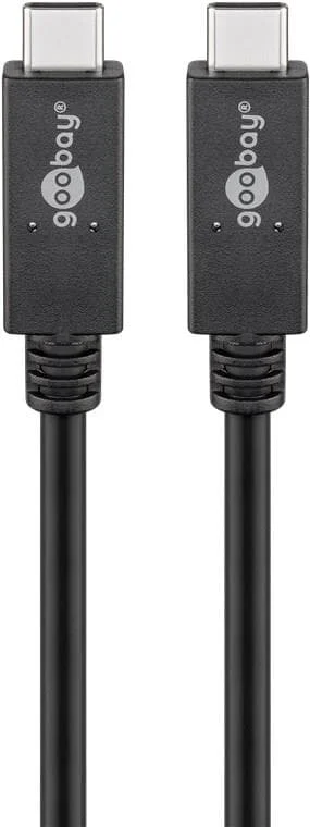 Goobay USB-C™ Kabel USB 3.2 Generation 2×2, 5A, schwarz, 1 m – USB-C™-Stecker > USB-C™-Stecker