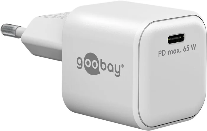 Goobay USB-C™ PD GaN Schnellladegerät Nano (65 W) weiß 1x USB-C™-Anschluss (Power Delivery)