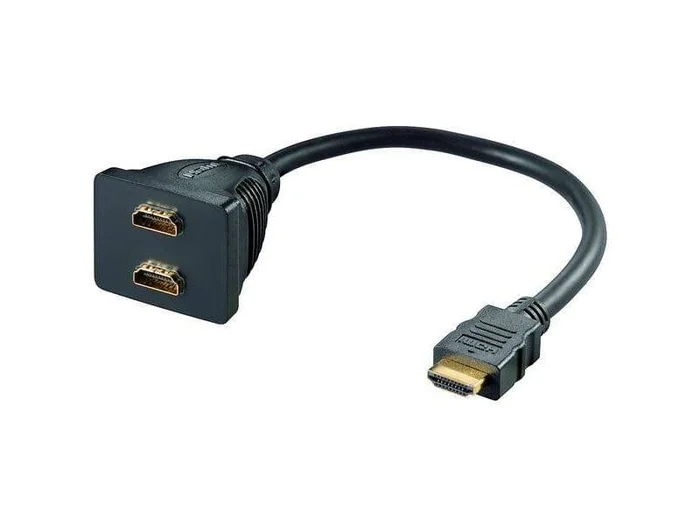 HDMI-Kabeladapter lose Ware, 2×19-pol.HDMI-Buchse>19-pol.HDMI-Stecker