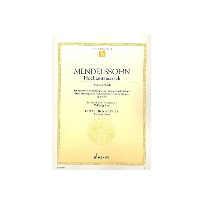 Hochzeitsmarsch op.61,9 für Flöte und Klavier