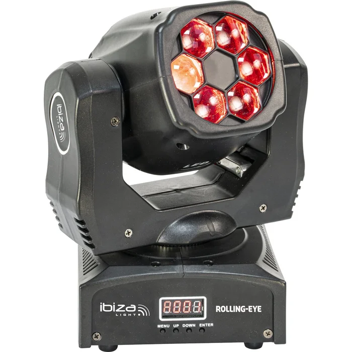 IBIZA ROLLING-EYE Wash Effekt Moving Head 6×12 Watt