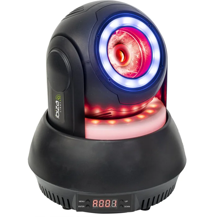IBIZA STAR-BEAM-BL 40W BEAM MOVING HEAD RGBW 4-IN-1 MIT 2 LED RINGEN
