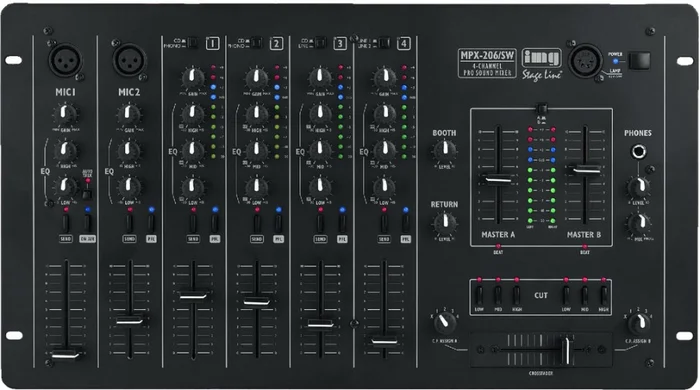 IMG Stageline MPX-206/SW Stereo-Mischpult