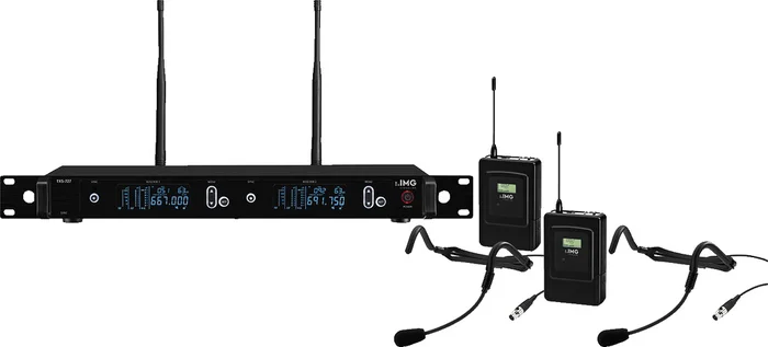IMG STAGELINE TXS-727HSE/B 2-Kanal-Audio-Übertragungssystem, 667,000-691,750 MHz