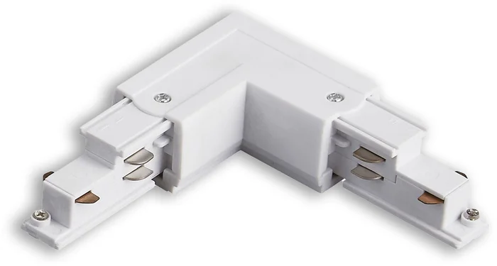 ISOLED 3-Phasen DALI L-Verbinder für Aufbauschiene, N-Leiter außen, weiß