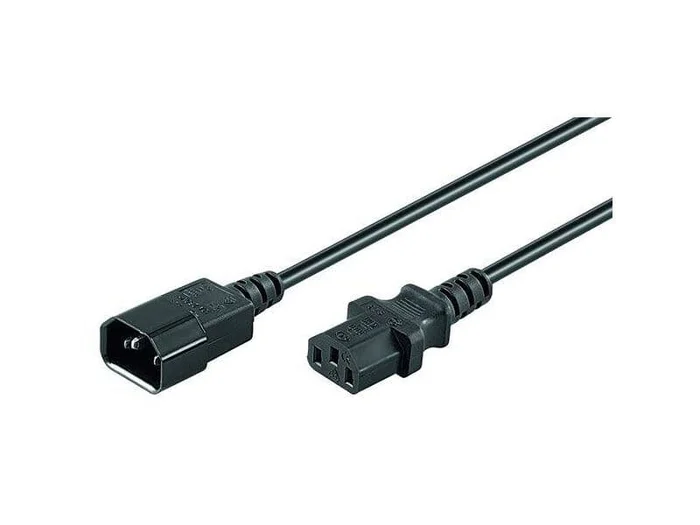 Kaltgeräte Verlängerungskabel 1,5m schwarz IEC/IEC