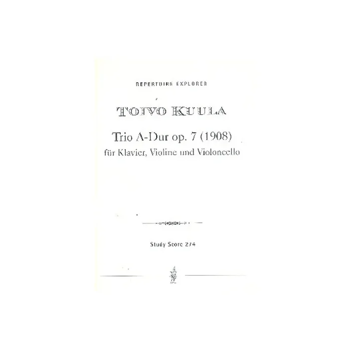 Klaviertrio A-Dur op.7